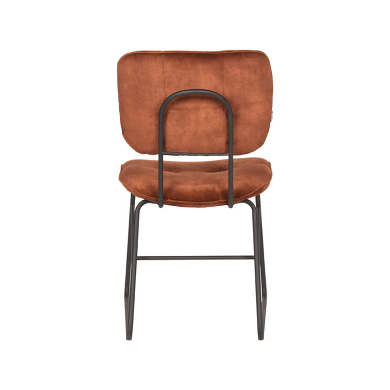 LABEL51 Dining chair Dez - Rust - Velvet - Black Frame