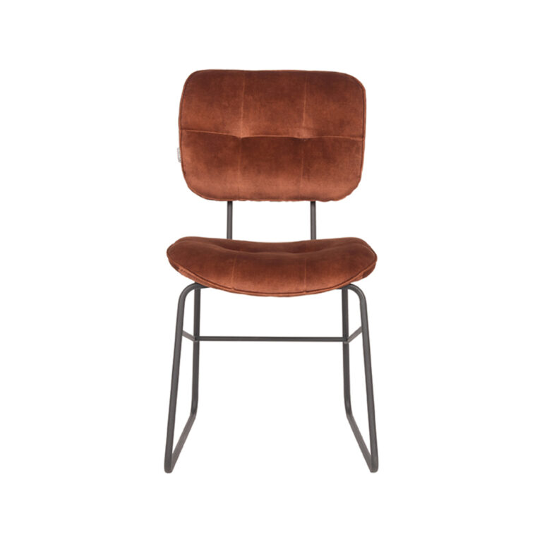 LABEL51 Dining chair Dez - Rust - Velvet - Black Frame