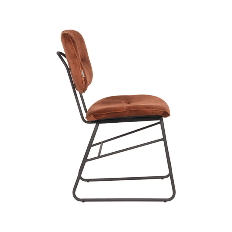 LABEL51 Dining chair Dez - Rust - Velvet - Black Frame