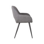Eetkamerstoel_Fer_Grijs_Boucle_59x57x87_Cm_Zijkant