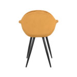 Eetkamerstoel_Forli_Oker_Fluweel_60x58x83_Cm_Achteraanzicht