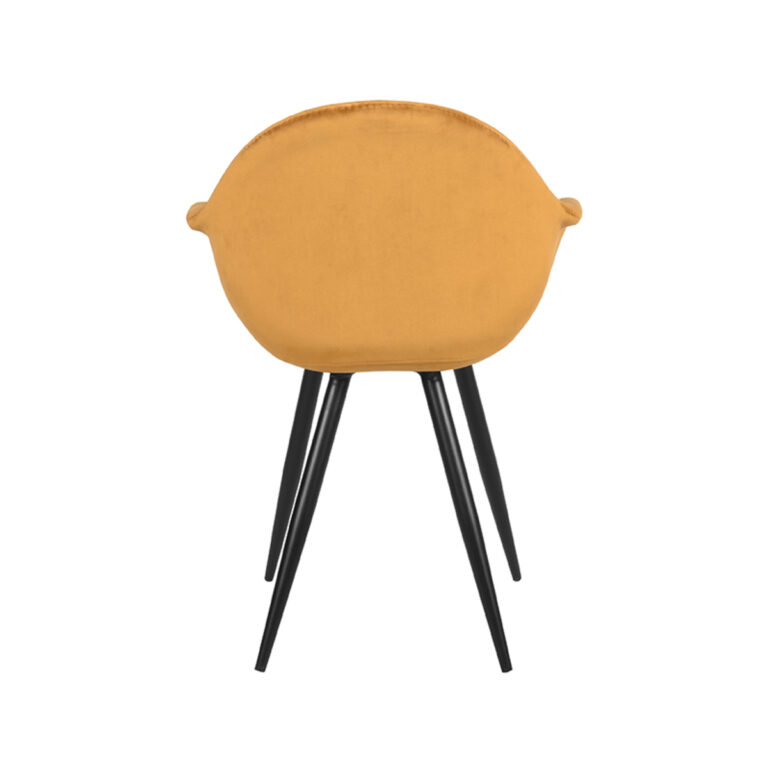 LABEL51 Eetkamerstoel Forli - Oker - Fluweel - Black Frame