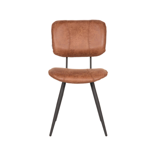 Eetkamerstoel_Fos_Cognac_Leder_49x60x87_cm_Voorkant