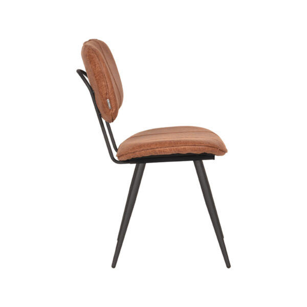 Eetkamerstoel_Fos_Cognac_Leder_49x60x87_cm_Zijkant