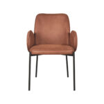 Eetkamerstoel_Jari_Microvezel_Cognac_55x60x86_cm_Voorkant