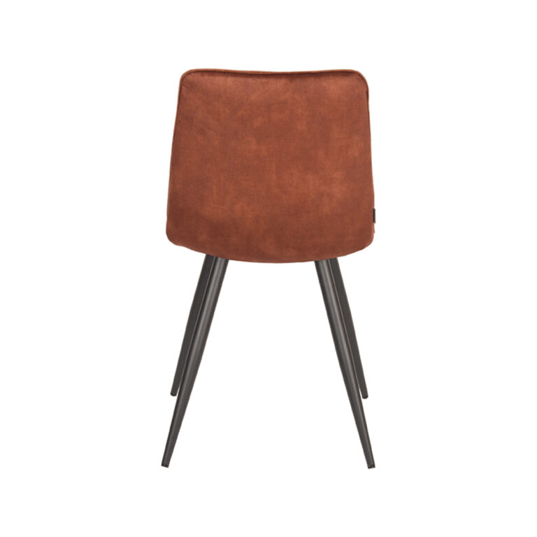 LABEL51 Eetkamerstoel Jelt - Rust - Velours - Black Frame