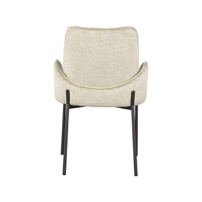 LABEL51 Eetkamerstoel Joni - Beige - Elegance - Black Frame