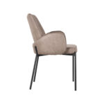 Eetkamerstoel_Joni_55x60x86_Cm_Taupe_Micro_Suede_Zijkant