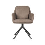 Eetkamerstoel_Joy_58x63x83_Cm_Taupe_Micro_Suede_Voorkant
