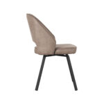 Eetkamerstoel_Lewis_52x58x84_Cm_Taupe_Micro_Suede_Zijkant