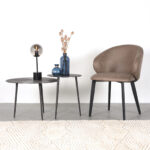Eetkamerstoel_Logan_57x62x84_Cm_Taupe_Micro_Suede_Setting