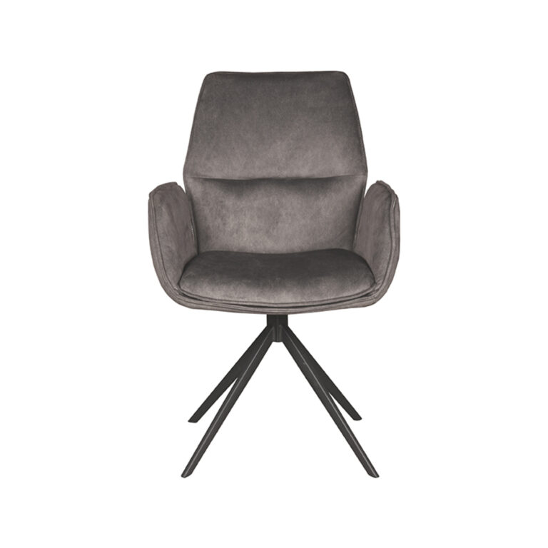 LABEL51 Eetkamerstoel Mellow - Antraciet - Cosmo - Black Frame