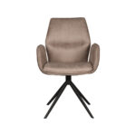 Eetkamerstoel_Mellow_58x63x92_Cm_Taupe_Micro_Suede_Voorkant
