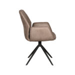Eetkamerstoel_Mellow_58x63x92_Cm_Taupe_Micro_Suede_Zijkant