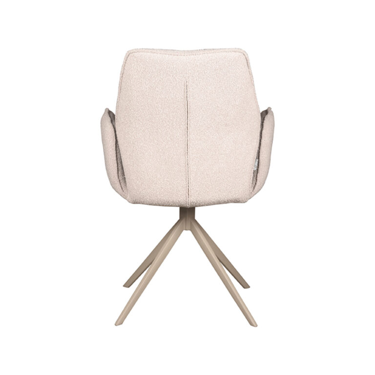 LABEL51 Eetkamerstoel Mellow - Naturel - Boucle - Taupe Frame