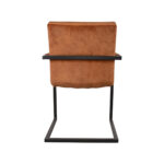 Eetkamerstoel_Milo_Oker_Velours_55x55x85_Cm_Achterkant
