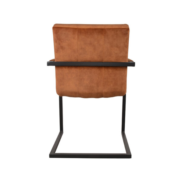 Eetkamerstoel_Milo_Oker_Velours_55x55x85_Cm_Achterkant