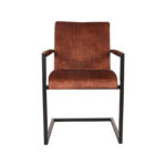 Eetkamerstoel_Milo_Rust_Velours_55x55x85_Cm_Voorkant