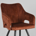 Eetkamerstoel_Noud_Rust_Velours_Detail
