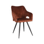 Eetkamerstoel_Noud_Rust_Velours_Perspectief