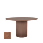 Eettafel_Oliva_130x130x75_Cm_Walnoot_Eikenhout_Voorkant