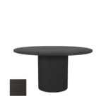 Eettafel_Oliva_150x130x78_Cm_-_Uitschuifbaar_50cm_Zwart_Eikenhout_Voorkant1