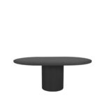 Eettafel_Oliva_150x130x78_Cm_-_Uitschuifbaar_50cm_Zwart_Eikenhout_Voorkant2