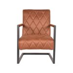 Fauteuil_Denmark_Cognac_Microvezel_62x80x86_cm_Voorkant