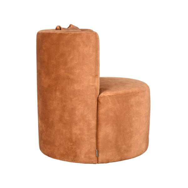 Fauteuil_Evy_65cm_Oker_Velours_Zijkant