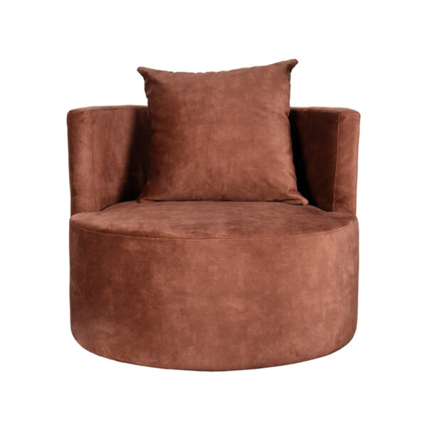 Fauteuil_Evy_90cm_Rust_Velours_Voorkant_1