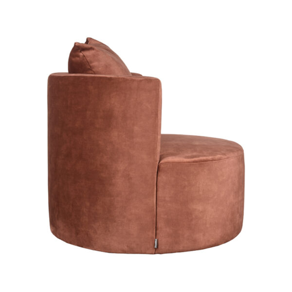 Fauteuil_Evy_90cm_Rust_Velours_Zijkant_1