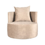 Fauteuil_Evy_90x90x75_Cm_Zand_Velours_Voorkant