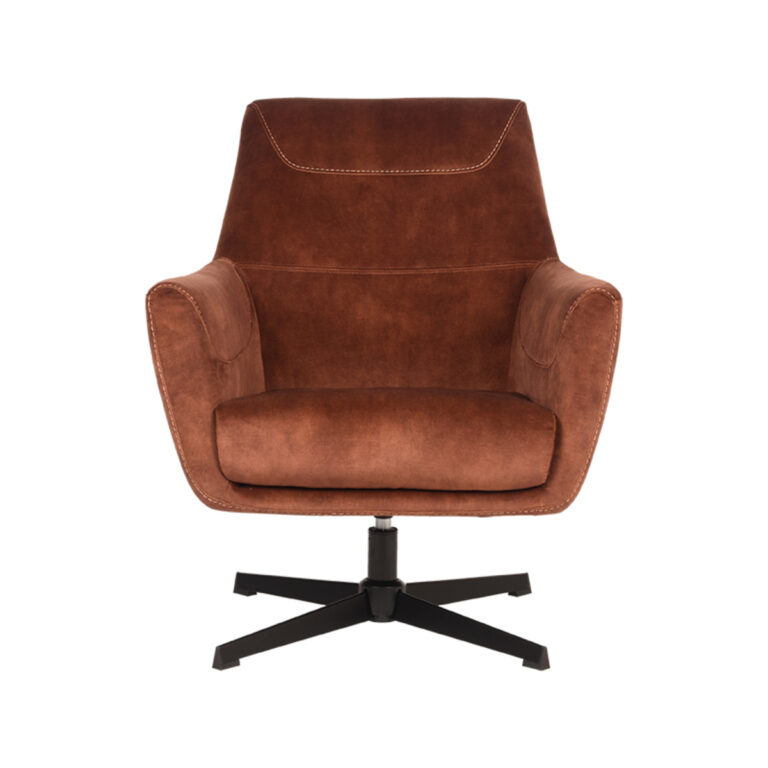 LABEL51 Fauteuil Toby - Rust - Velours - One Size