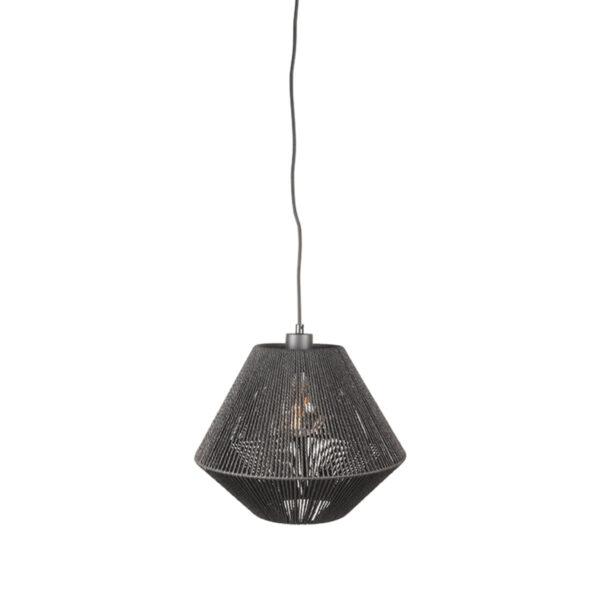 Hanglamp_Ibiza_Diamond_1-Lichts_Zwart_25x25x150_Cm_Voorkant2
