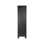 Hoge_Kast_Fence_1-Deurs_Zwart_Metaal_50x50x185_cm_Voorkant