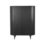 Hoge_Kast_Oliva_105x47x158_Cm_Zwart_Eikenhout_Voorkant