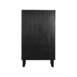 Hoge_Kast_Santos_2-Deurs_Zwart_Mangohout_94x40x160_cm_Voorkant1