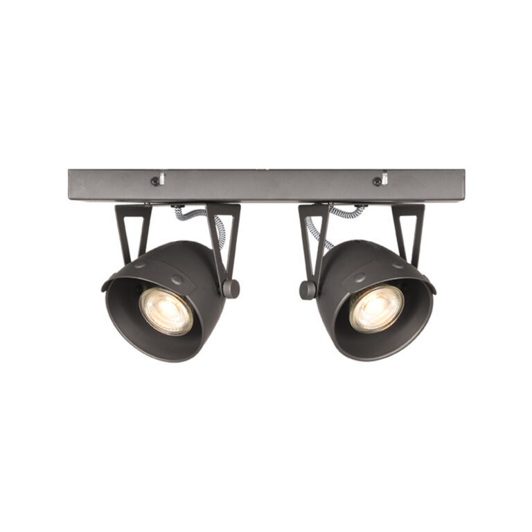 LABEL51 Spot Cap led - Burned Steel - Metaal - 2-Lichts