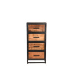 Ladekast_Tampa_Rough_Mangohout_50x30x105_cm_Voorkant