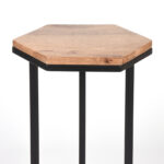 Laptoptafel_Slide_Rough_Mangohout_Zwart_Metaal_40x40x62_cm_Detail