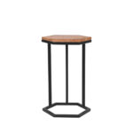 Laptoptafel_Slide_Rough_Mangohout_Zwart_Metaal_40x40x62_cm_Vooraanzicht