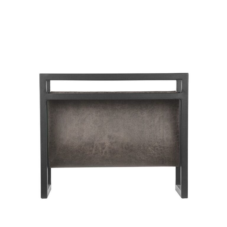 LABEL51 Magazinehouder - Antraciet - Leder - One Size