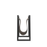 Magazinehouder_Antraciet_Leder_Zwart_Metaal_45x20x38_cm_Zijaanzicht