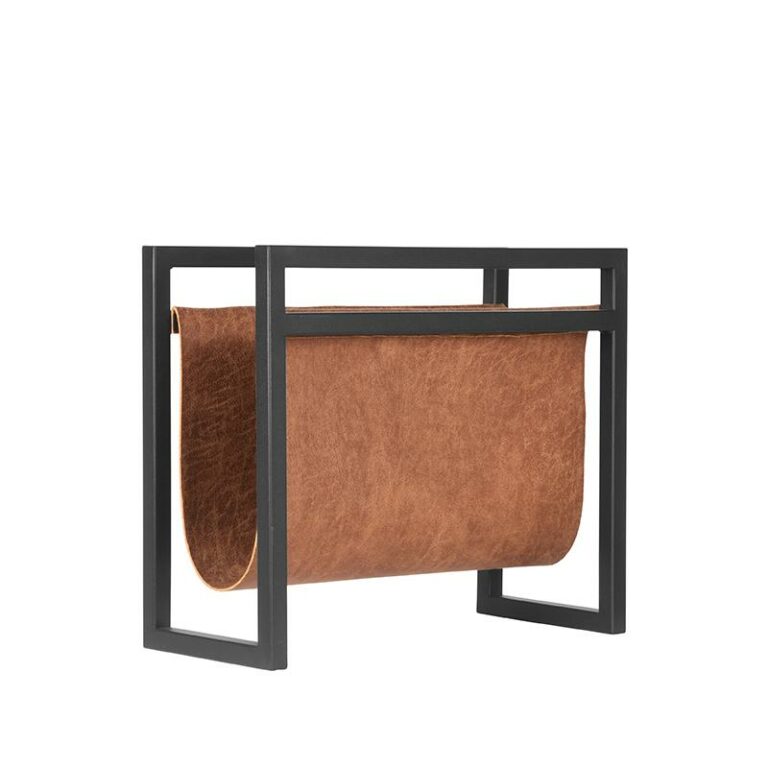 LABEL51 Magazinehouder - Cognac - Leder - One Size