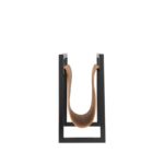 Magazinehouder_Cognac_Leder_Zwart_Metaal_45x20x38_cm_Zijaanzicht