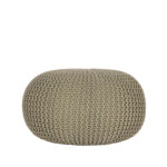 Poef_Gebreid_L_Olive_Katoen_70x70x35_cm_Voorkant