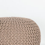 Poef_Gebreid_M_Beige_Katoen_50x50x35_cm_Detail_1