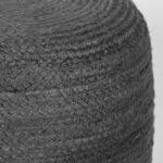 Poef_Jute_Antraciet_Jute_50x50x35_cm_Detail