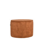 Poef_Tibo_Oker_Velours_55x55x40_cm_Vooraanzicht