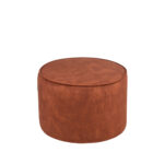 Poef_Tibo_Rust_Velours_55x55x40_cm_Vooraanzicht_Boven